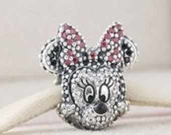 Pandora Sterling Silver Sparkling Disney Minnie Portrait Charm
