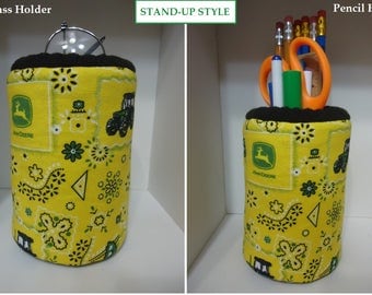 John Deere Fabric Eyeglass Holder Makes A wonderful Gift For All eyeglass Users at work at home Stand up Eyeglass Holder Or Pencil Holder