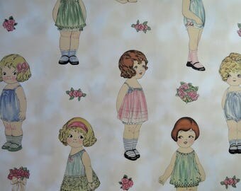 Windham Paper Doll Fabric by Sherri Marqiez. Total 19 complete Dolls