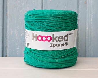 t-shirt yarn 135 yards, ecologic cotton, Zpagetti, kiparisi green, recycled yarn, cotton yarn, elastic yarn