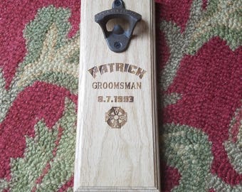 Custom Engraved Groomsmen Bottle Opener