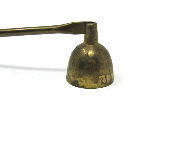 Vintage Brass Bell Candle Snuffer - Long Handled Candle Snuffer - Brass Candle Douter - Brass Candle Snuffer - Brass Candle Flame Snuffer