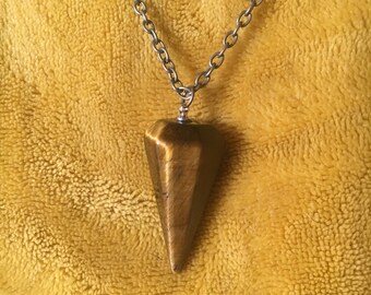 Tiger's Eye Pendulum Pendant Necklace