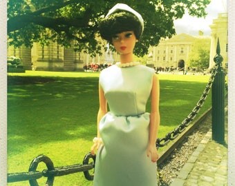 Barbie Clothes, Barbie Doll Clothes, Vintage Barbie, Barbie Vintage, Jackie Kennedy Inspired Barbie Dress Blue
