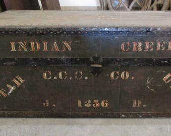 Vintage Foot Locker Shipping Trunk