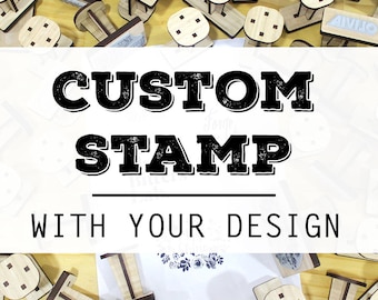 Custom Rubber Stamp (Timber) - Your Design. Suitable for logo, return address, wedding stamps, the lot!