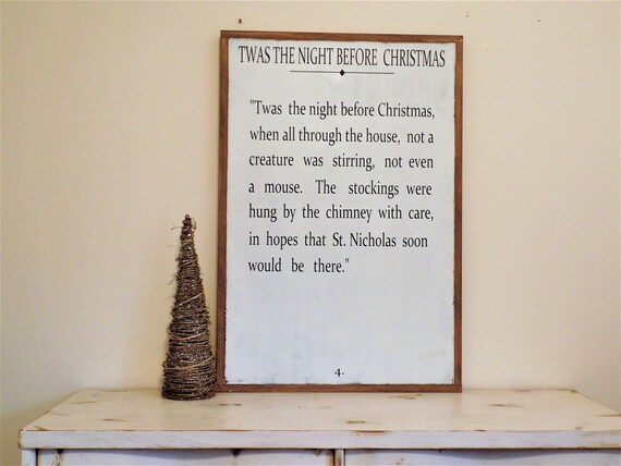 Twas the Night Before Christmas Wood Sign Christmas Wooden