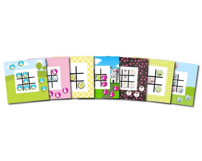 Tic Tac toe game - party favors - games - tic Tac toe game - Kindergarten Activity - Preschool Learning - Party Game - Camping Game