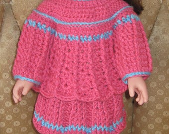 18" Doll Crocheted Clothes Handmade Doll Clothes American Girl Doll Clothes Hand Crochet 18" Doll Clothes