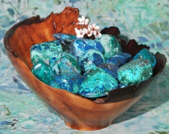 1 SHATTUCKITE-DIOPTASE Tumbled Stone - Shattuckite Dioptase Crystal, Dioptase Shattuckite Stone, Shattuckite, Dioptase