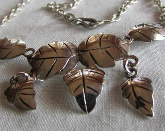 Sterling Silver Leaf Necklace