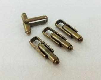 6 Pcs Antique Bronze Mens Cufflink Backs - 15 mm Lentgh