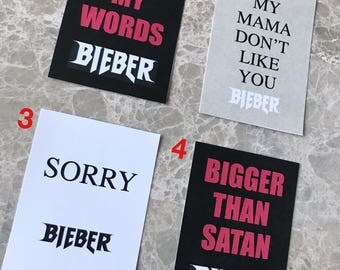 Justin Bieber Purpose Tour Merch Stickers