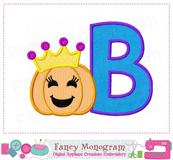 Halloween Letter B appliqueMonogram B appliquePriness