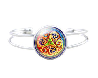 Bracelet triskel multicolore - Bracelet multicolore celtique fait main Milacréa
