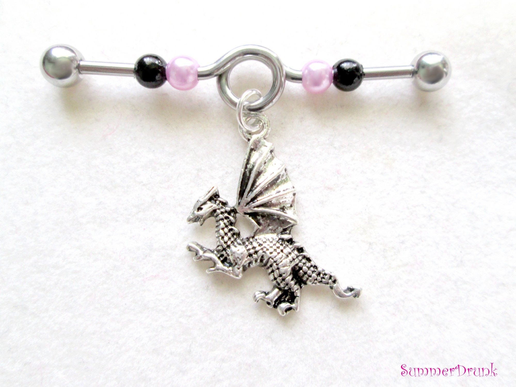 Dragon industrial piercingindustrial barbell. 14 ga barbell