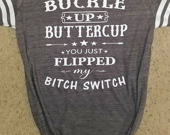 Funny Travel Mug Buckle Up Buttercup Bitch Switch Insulated