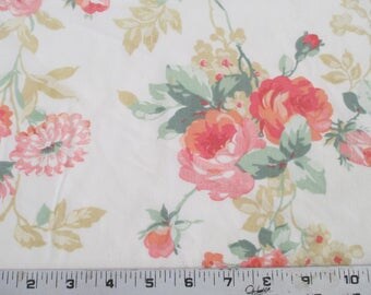 vintage sheet fat quarter, sewing supplies, quilting supplies, floral sheet, bed linen, fat quarters, craft fabric, vintage fabric,