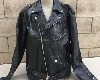 Vintage biker jacket | Etsy