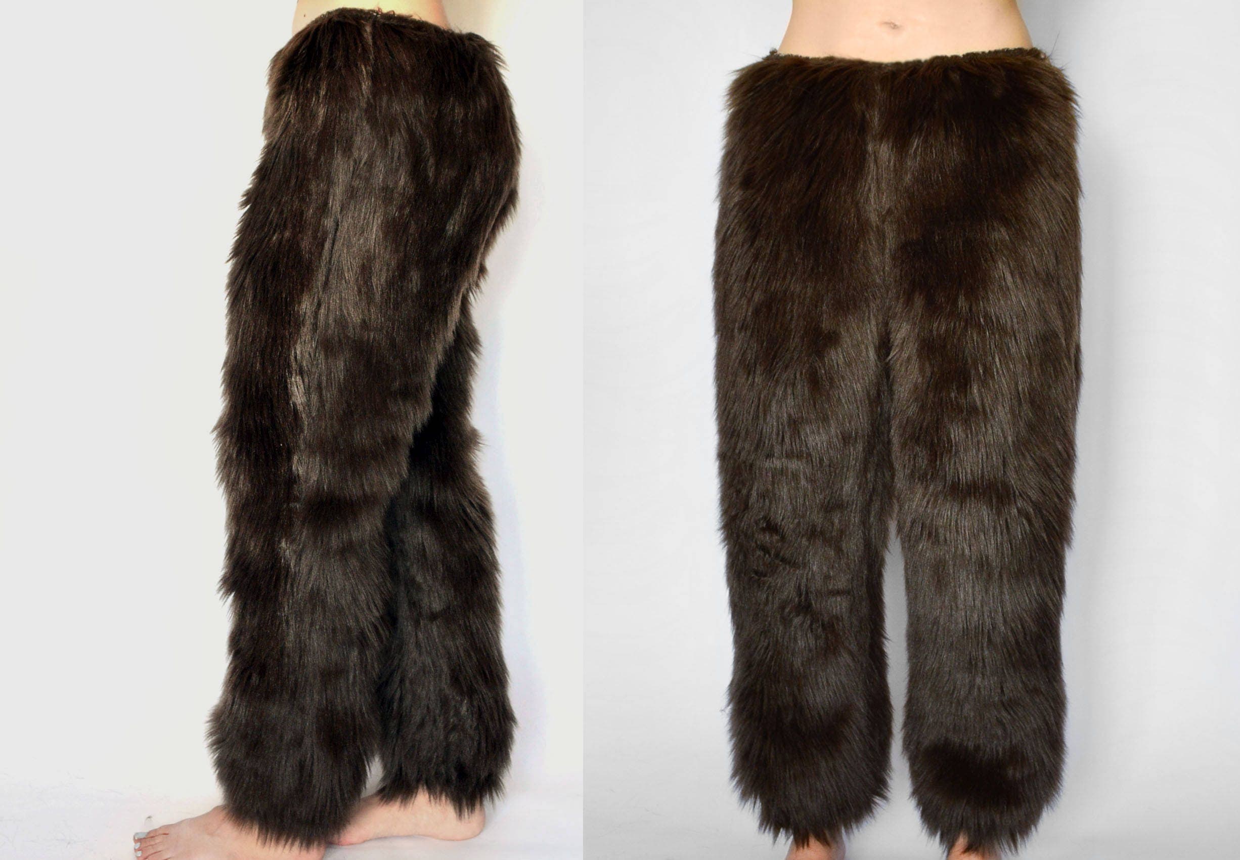 Brown Fur Pants Brown Bear Pants Werewolf Pants Fur Pants