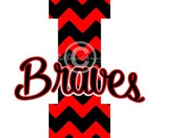 High School Logo Svg, I Braves Svg, Dxf For Silhouette