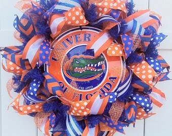 Gator Wreath, Florida Wreath, University of Florida Wreath, Florida Gators Wreath, Gators Football Wreath, FL Wreath, FL Football Wreath