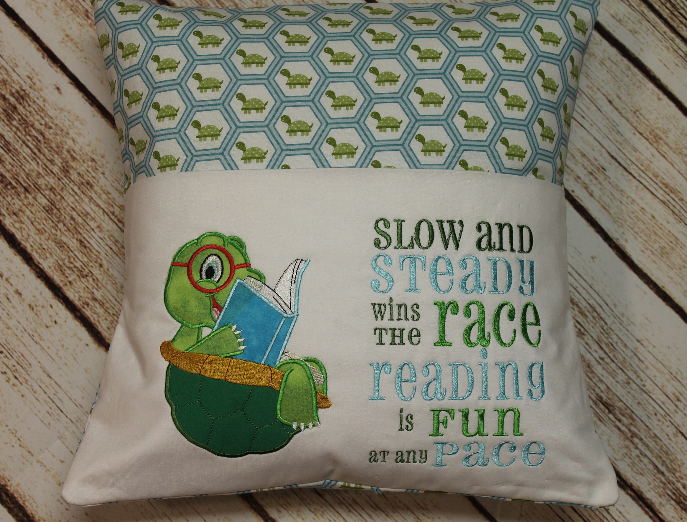 Reading Pillow Pocket Pillow Reading Book Pillow Turtle