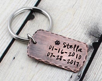 Custom Pet Memorial Keychain - Personalized Dog Memorial Keychain - Cat Memorial Keychain - Pet Memory Keychain - Pet Remembrance Keychain
