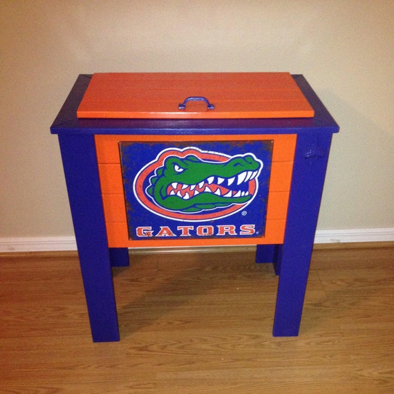 Painted Florida Gators cooler stand