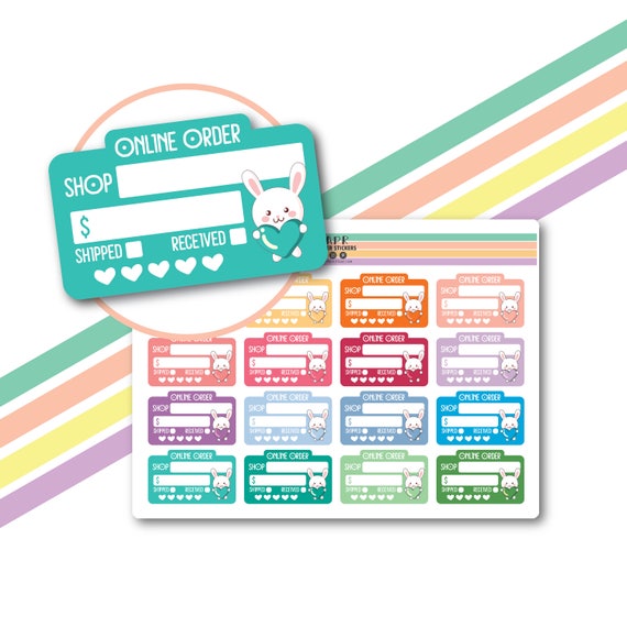 Online orders tracker planner stickers Etsy orders stickers