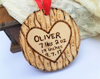 Custom baby's Christmas Ornament, baby christmas gift, babys gift christmas, baby shower gift, babys first tree, new mom gift