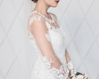 SWEET | Classic fingertip bridal veil wedding veil ivory veil