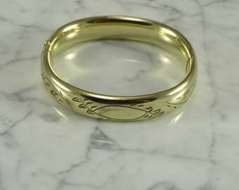 Mid Century Gold Filled Bangle Bracelet