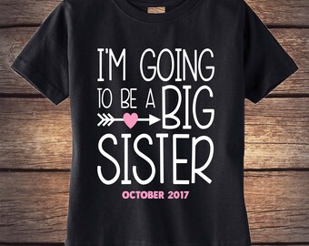Big Sister Shirt- Big Sister Outfit- Pink Glitter - Going To Be A Big Sister- Big Sister Announcement Shirt- Big Sister Outfit - Big Sis
