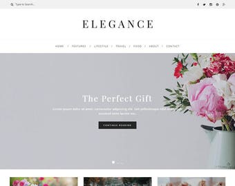 Elegance - WordPress Blog Theme - Feminine WordPress theme - Responsive WordPress theme - Website template