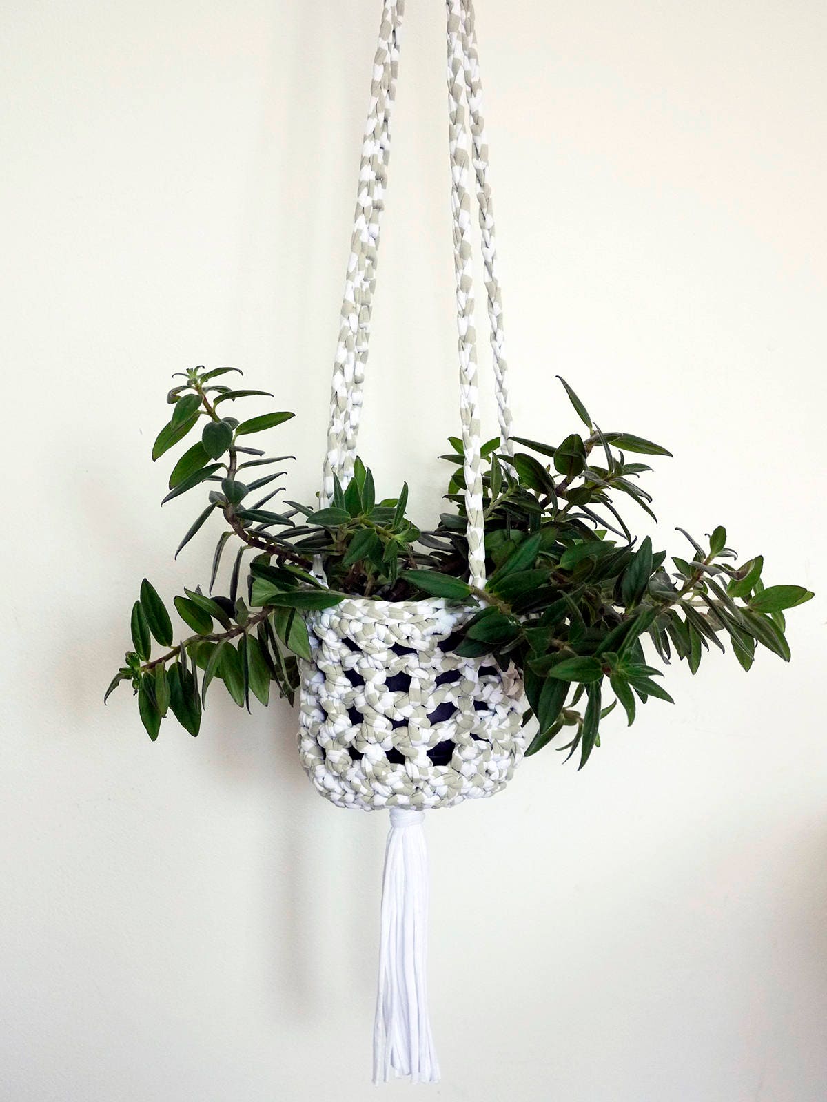 Crochet hanging planter plant hanger plant pot holder