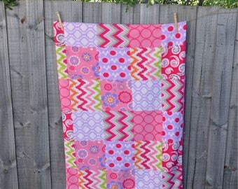 Baby blanket - Toddler blanket - Baby girl blanket - Baby shower gift - Receiving blanket - Pram blanket - Patchwork blanket - Photo Props