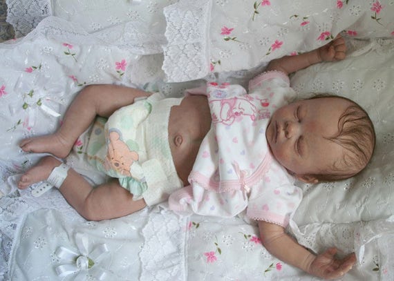 MEMORY BABY full sculpt cloth body.. mini baby.. very small... for grieving mothers.. Preemie or very small newborn baby size..