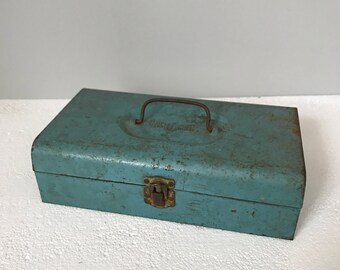 Vintage Blue Bernz-O-Matic Metal Tool Box