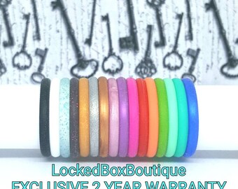Thin and Stackable Silicone Wedding Ring | Silicone Band | Cross Fit Ring | Active Lifestyle Ring | Silicone Ring | Womens Ring