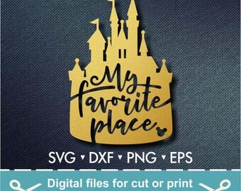 Disney Castle SVG/ Disney Svg/ Home Svg/ Princess Castle Svg/ Cut Files - Svg Dxf Silhouette Studio Cricut Png Eps