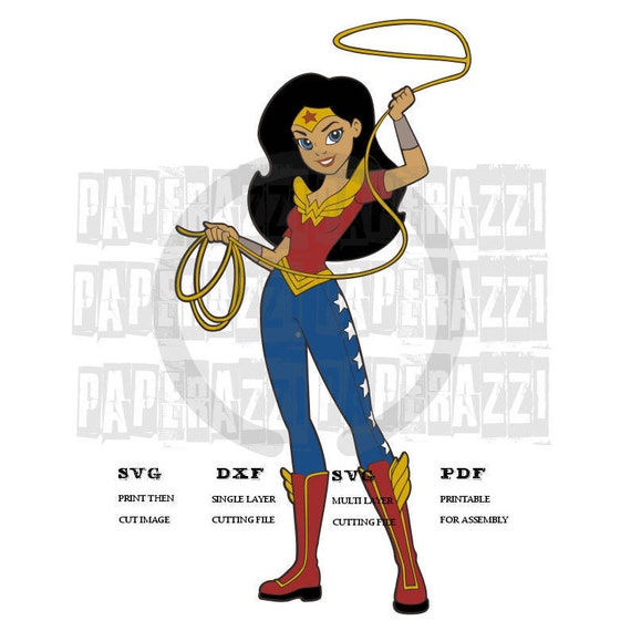 Download Wonder Woman SVG DXF for Cricut Design Space Silhouette