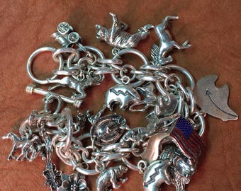 Sterling Silver 18 Charm Bracelet