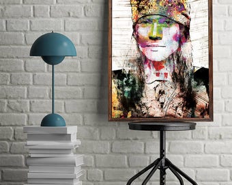 Guns n Roses Poster Axl Rose Poster Guns n Roses Art Instant Download Digital Download Wall Art Axl Rose Printable Art GNR Poster Home Decor