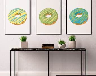 Donut art | Etsy