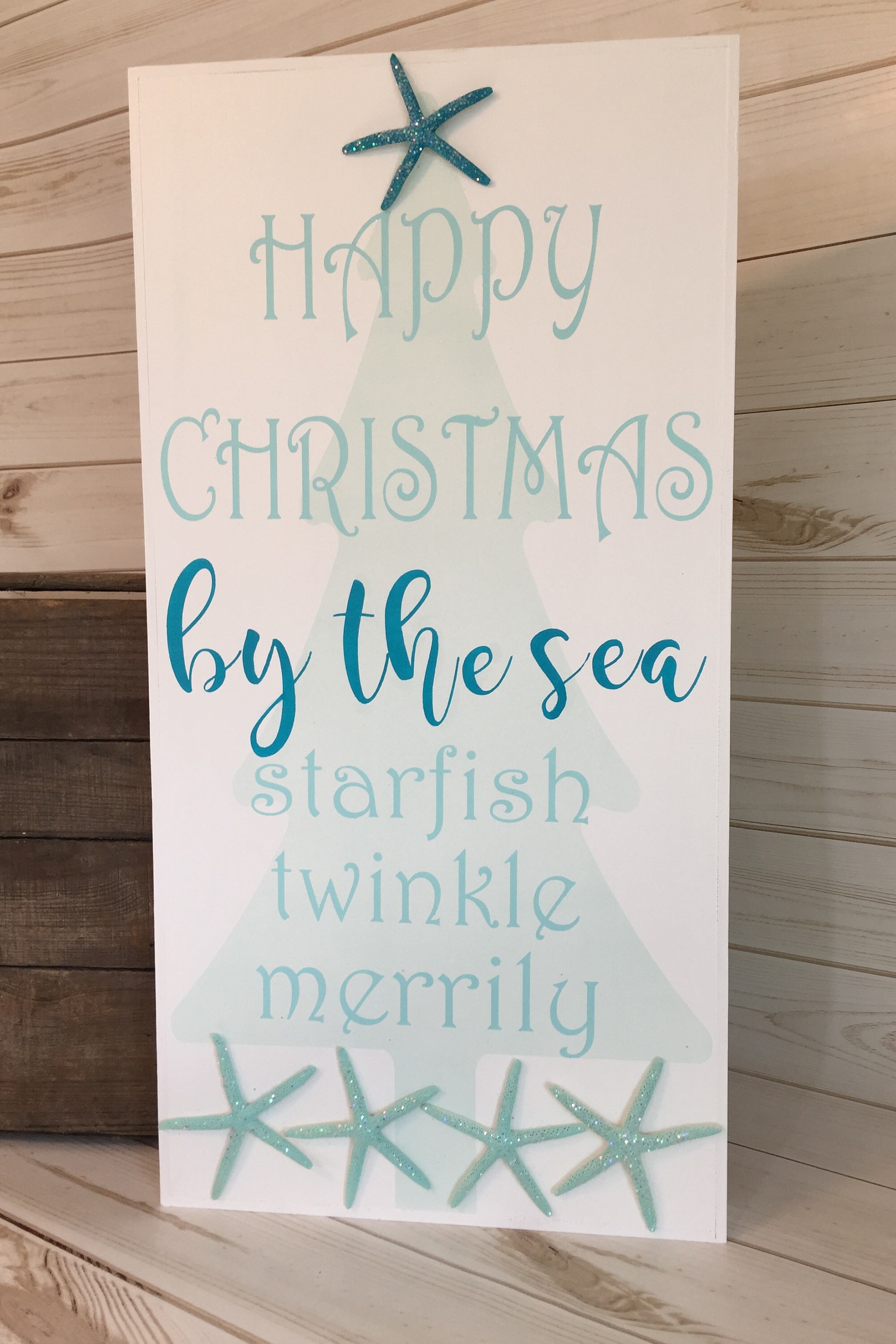 Coastal christmas sign FREE SHIPPING beach Christmas sign