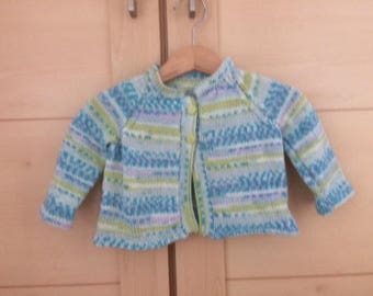 Handknitted and Designed by me Cardigan to fit age 12 months