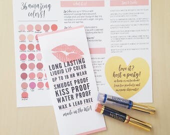 Lipsense Party, PARTY PACK Al-A-Carte LipSense Brochure, Price list, Marketing Sheet, Launch Party, Hostess, Lipsense, Senegence