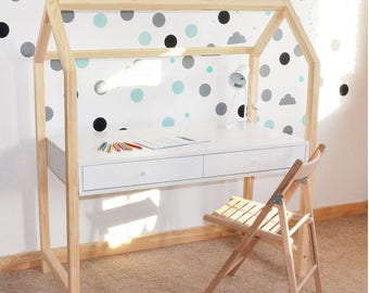 NEW Amazing  HOUSEDESK for Kids in Montessori Style with Painting option.