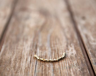 Tiny Necklace, GOLD necklace, Simple necklace, Simple necklace, Simple wire necklace, delicate thread necklace, Tiny Gold Beads Necklace